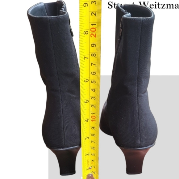 Stuart Weitzman Kitten Juniper Short Black Gortex Knit Ankle Boot Shoe Women 8 - Picture 11 of 14